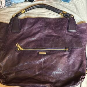 Rebecca Minkoff Purple Leather Tote with Gold Hardware